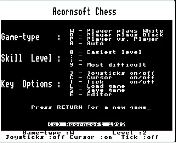 Chess (1983)(Acornsoft) screen shot title
